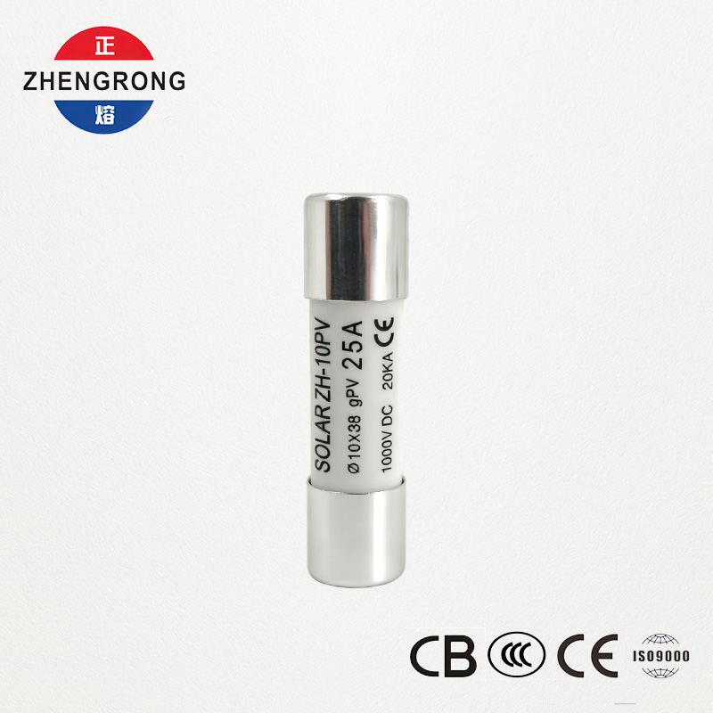 Customized 10*38 25A Solar Panel Reset Fuse Links for Photovoltaics