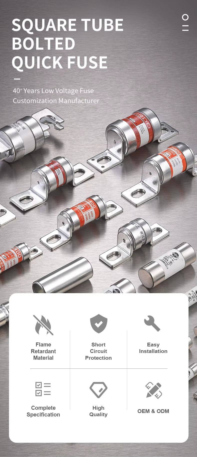 660-1000V Bolt Fuse