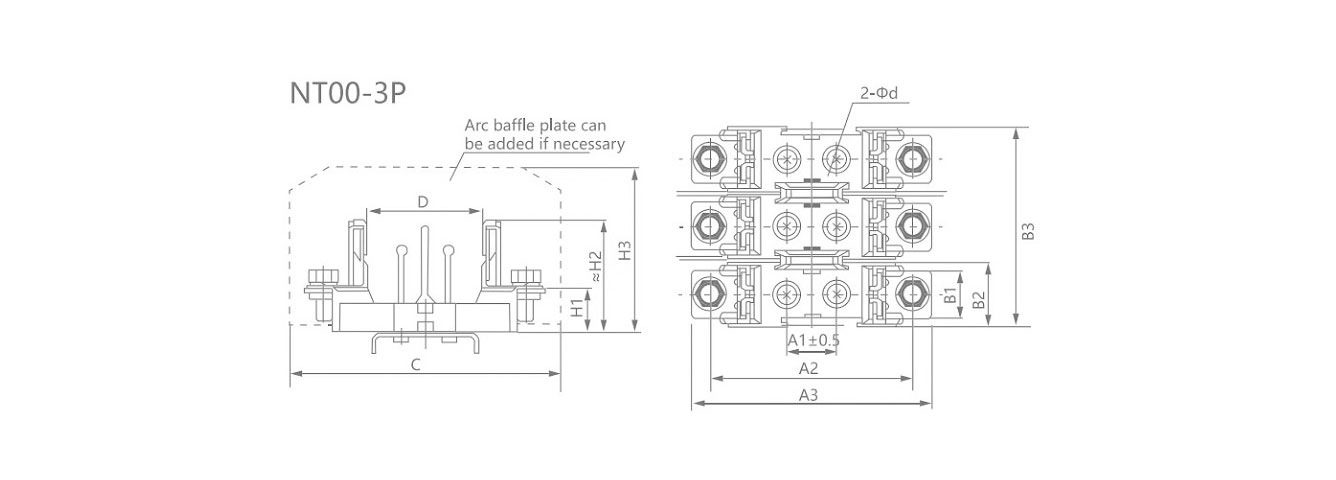 160A 500V Fuse Holder