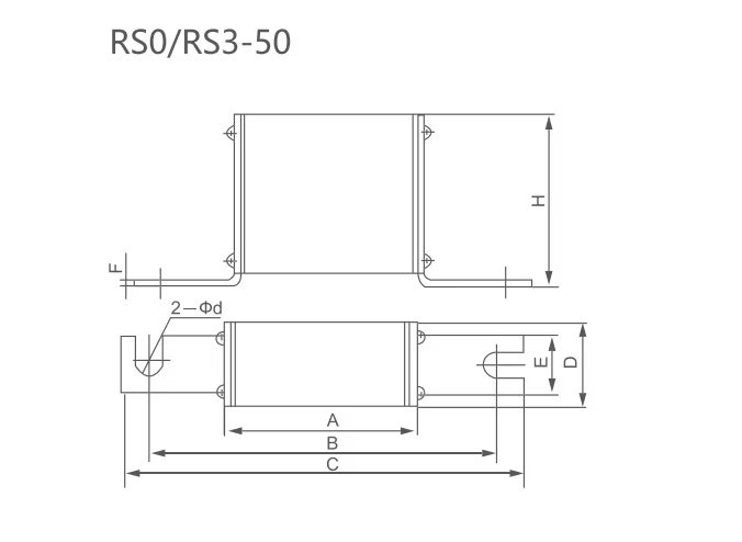 500V 50A Square Fuse