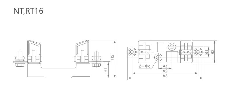 400A 500V Fuse Base