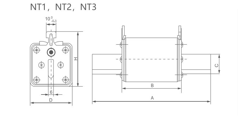 500V 63-250A Fast Fuse Core